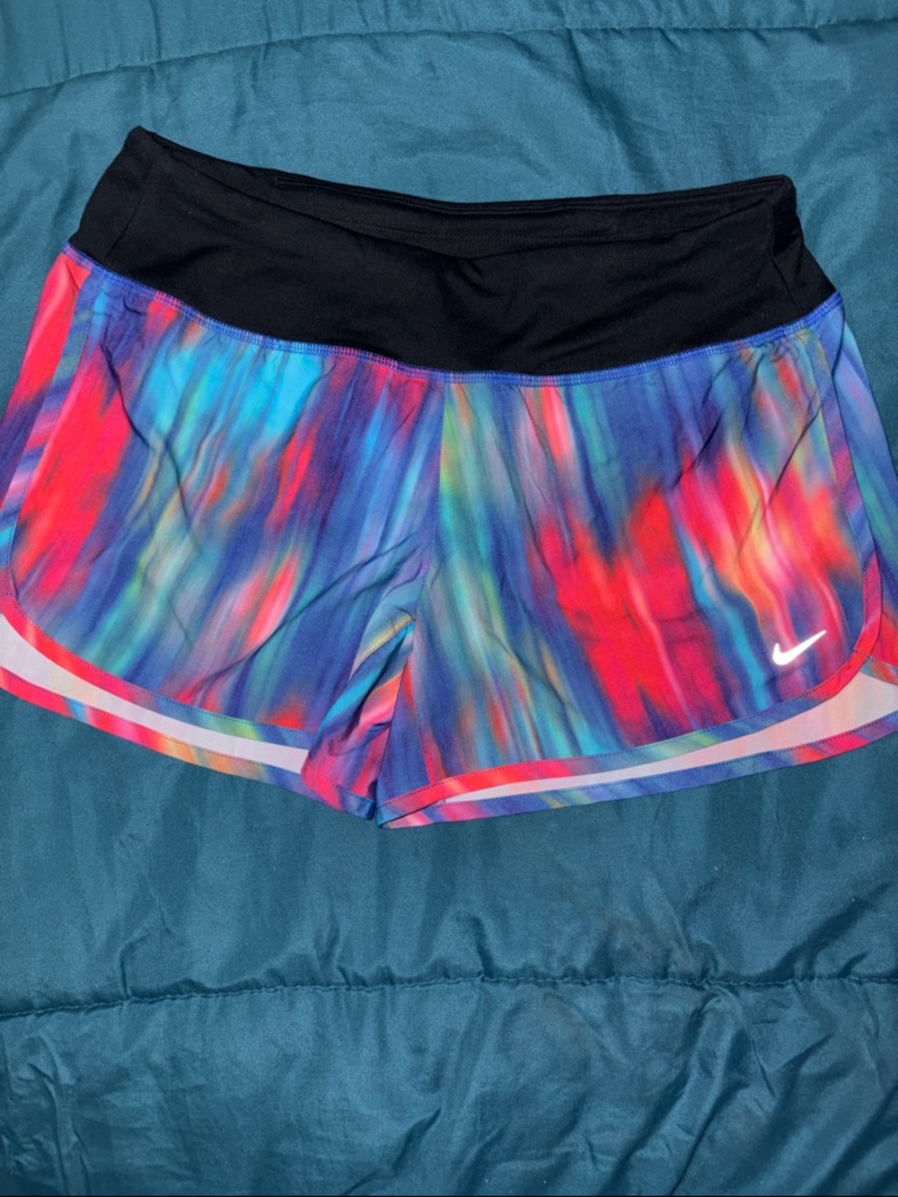 Nike Women's Black Waistband Multicolor Athletic Shorts + FREE Adidas tank*